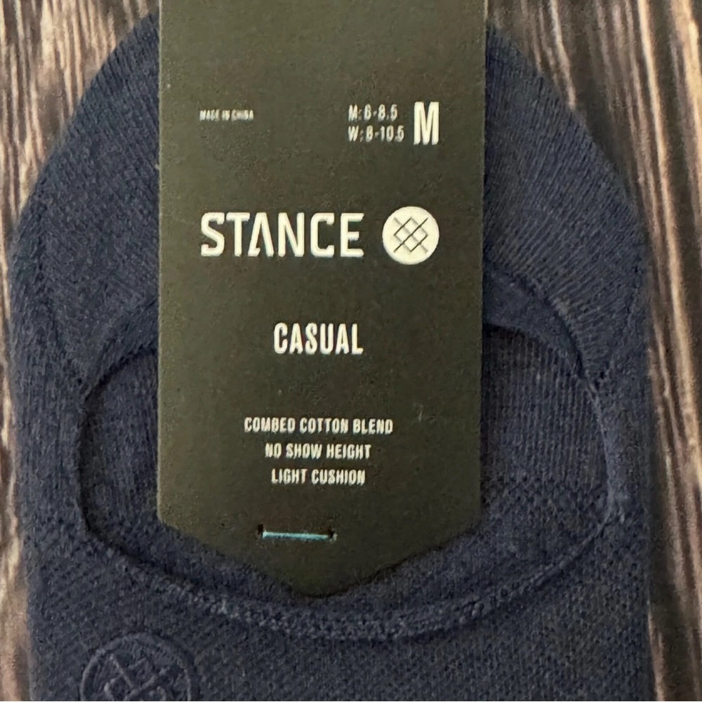 Stance Adult Dark Navy No Show Cotton Cushion Icon Logo Casual Socks Sz M 6-8.5 - Picture 3 of 6